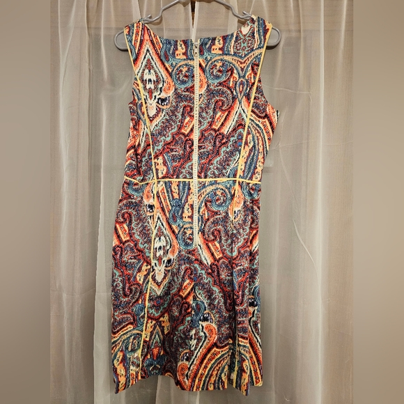 Robbie Bee Multicolor Paisley Dress Size 8 - Picture 2 of 4